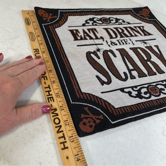 Halloween Table Decor Canvas Wall Art Eat Drink Be Scary Midnight Market - Picture 7 of 8